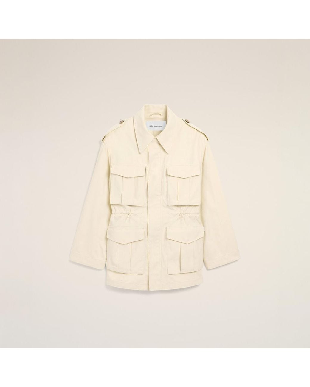 AMI Natural Cotton Utility Parka Jacket