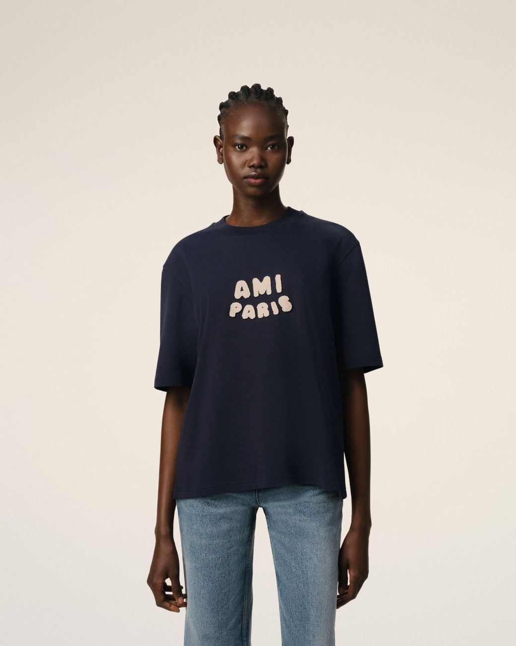 Ami Paris Cotton Patch T-Shirt in Blue | Lyst