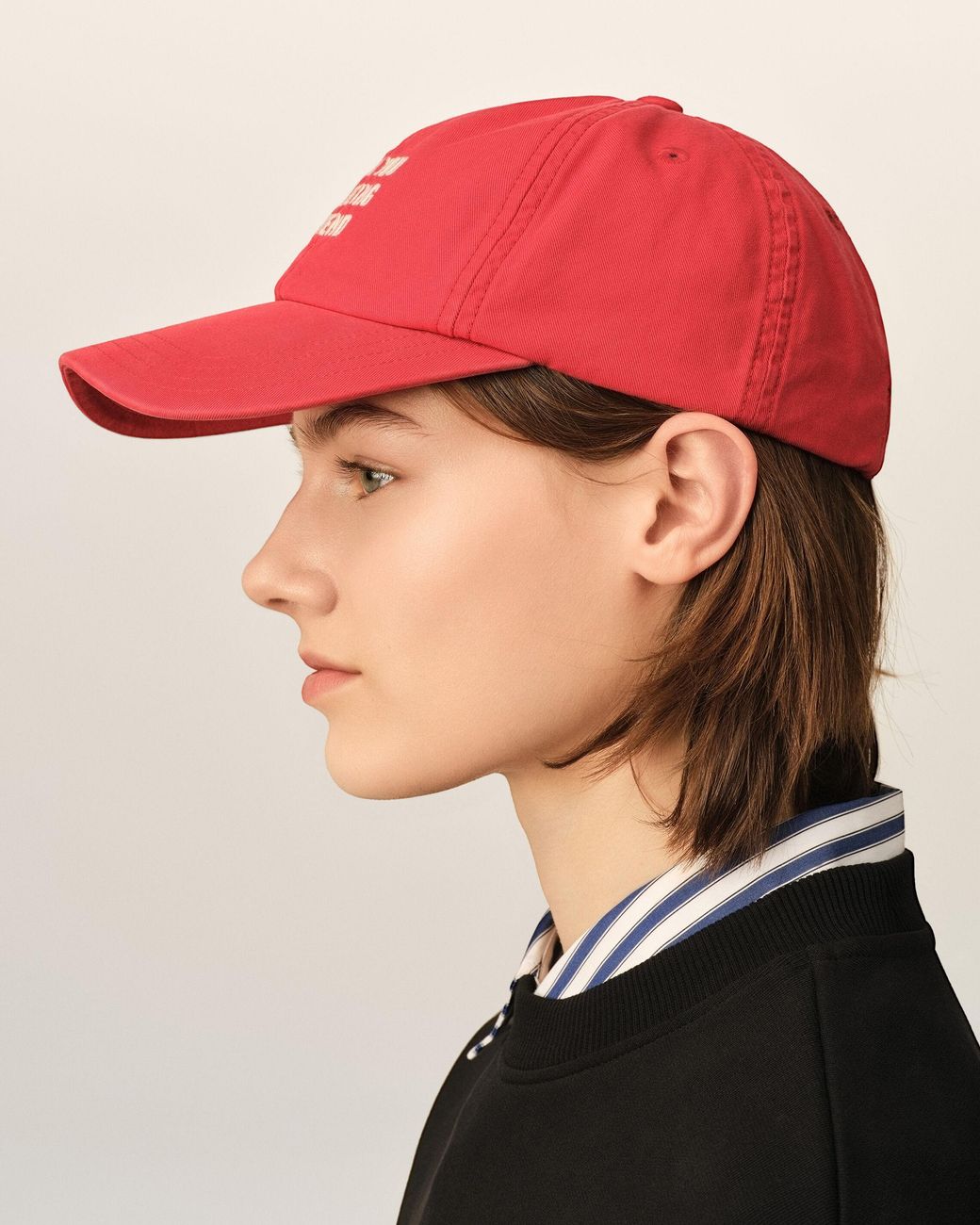AMI Red Cotton "Thank You For Being A Friend" Cap