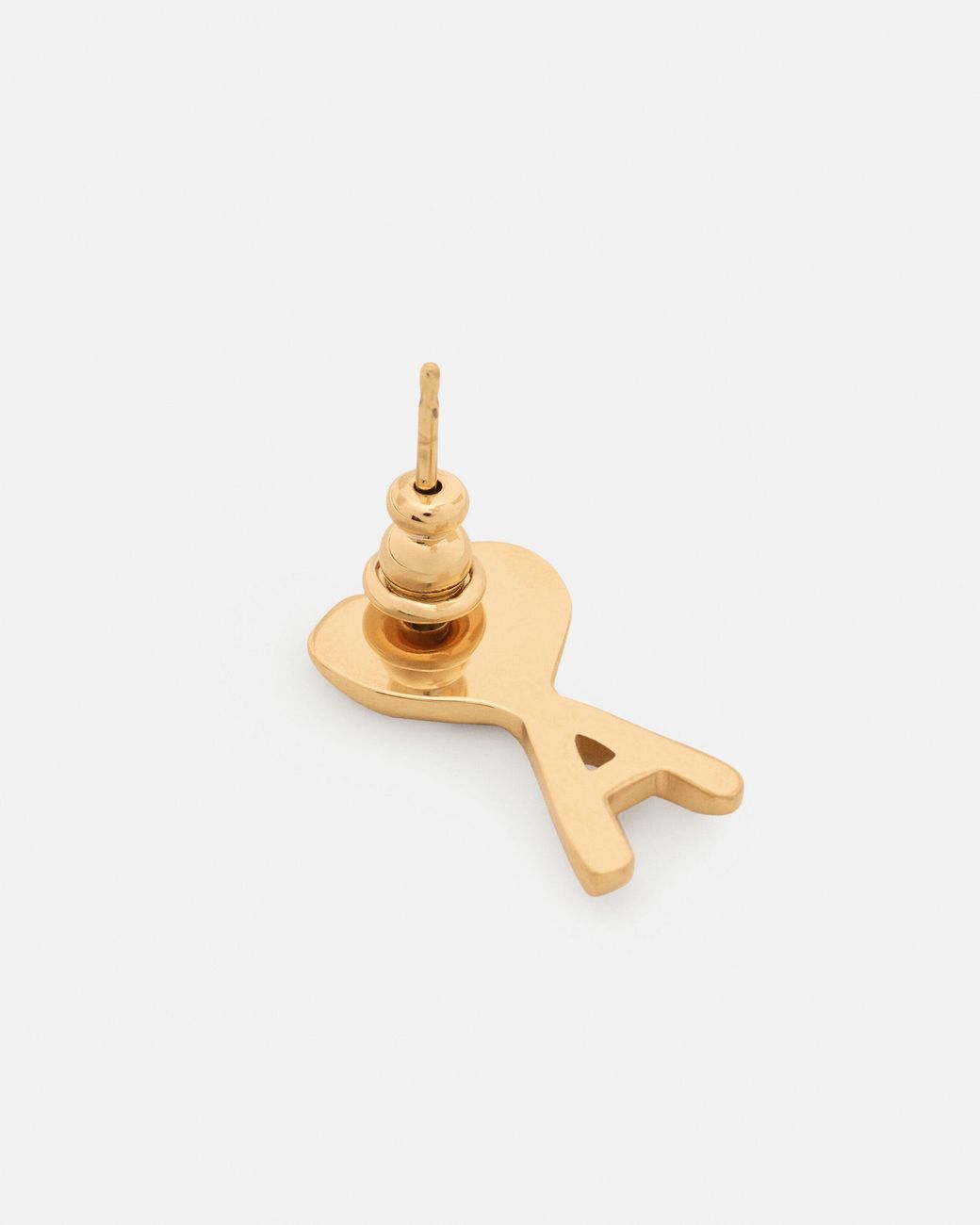 AMI Natural Brass Earrings With Hammered Ami De Coeur