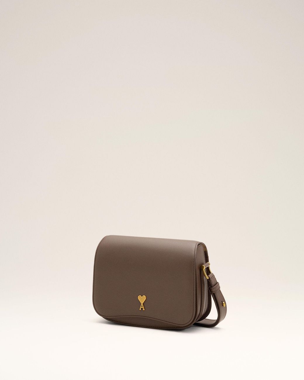 AMI Natural Cowhide Leather Paris Paris Bag