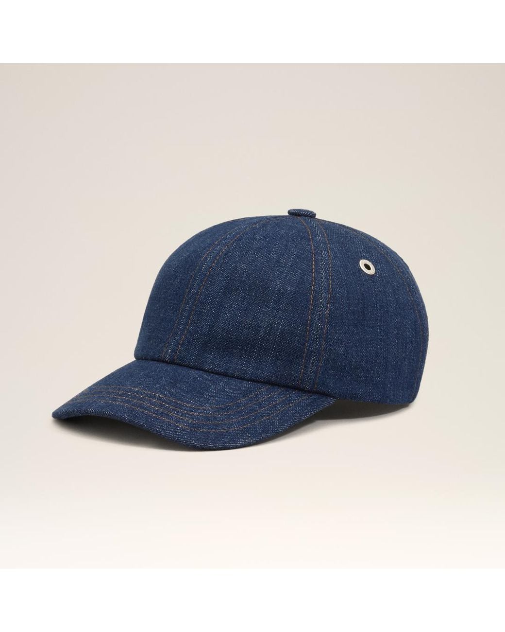 AMI Blue Denim Side Patch Cap
