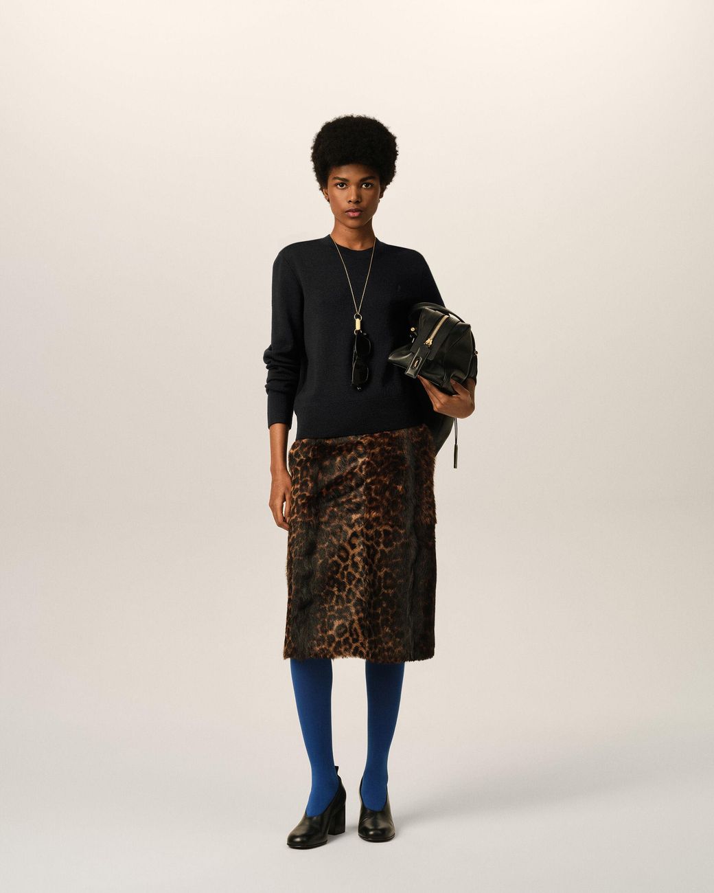 AMI Black Wool Ami De Coeur Crewneck Sweater