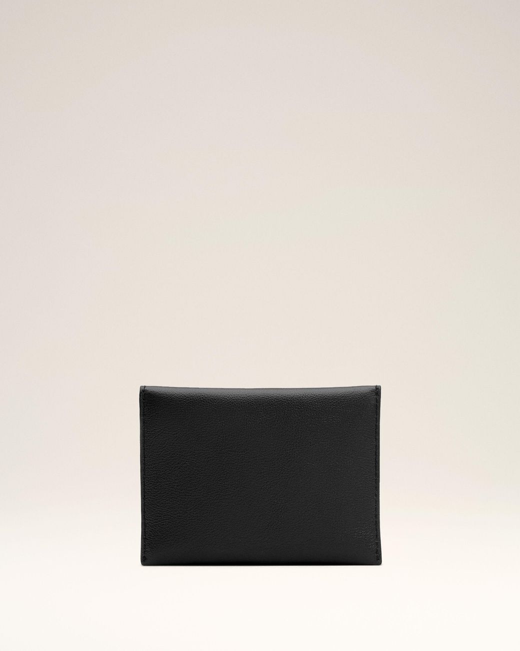 AMI Black Carrousel Cow Leather Folded Card Holder