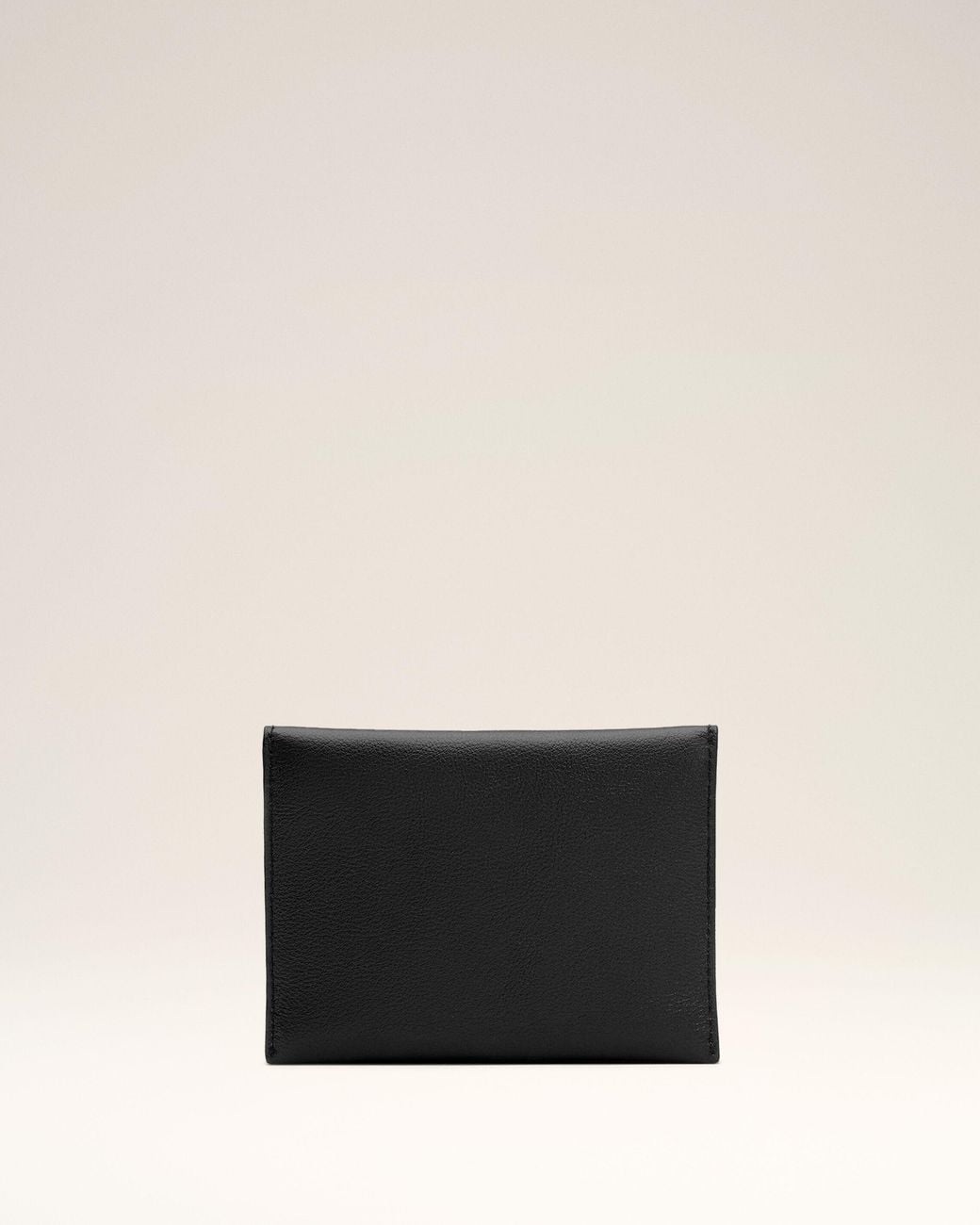 AMI Black Carrousel Cow Leather Folded Card Holder
