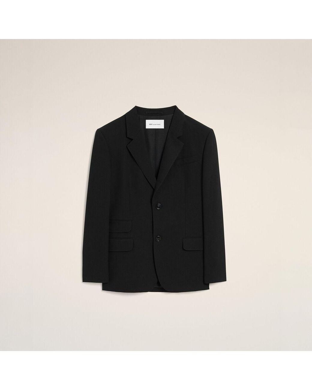 Blazer Dritto di AMI in Black da Uomo