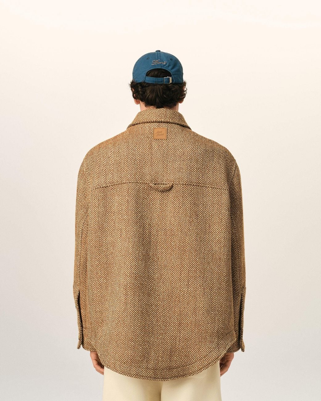 AMI Natural Wool Button-Down Jacket