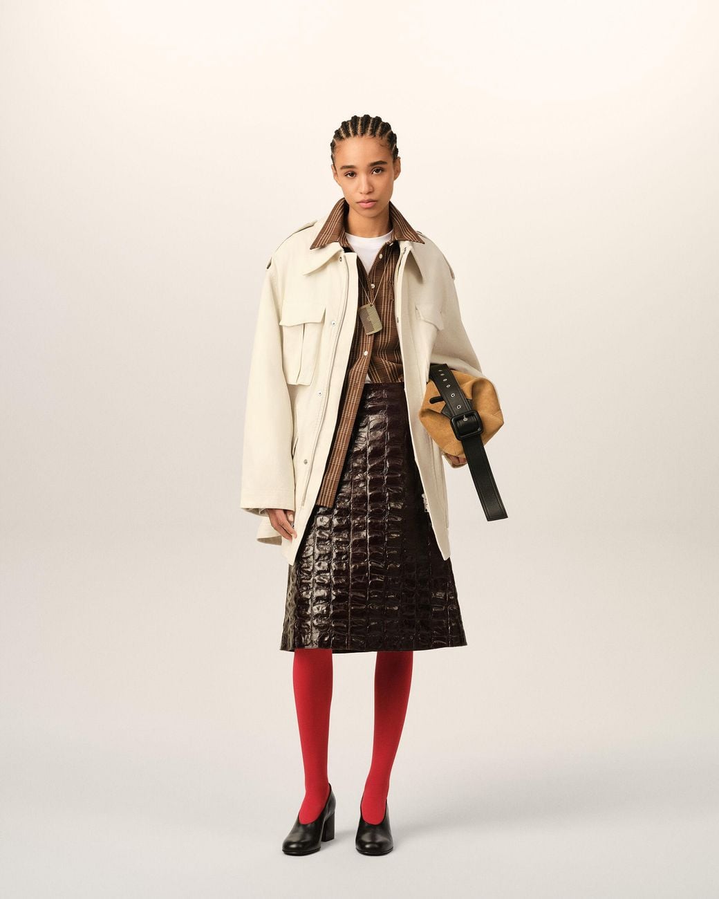 AMI Natural Cotton Utility Parka Jacket