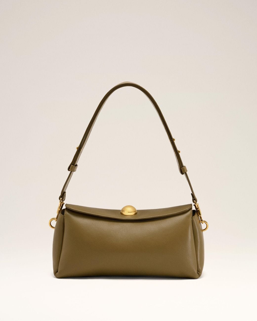 AMI Natural Leather Carrousel Bag