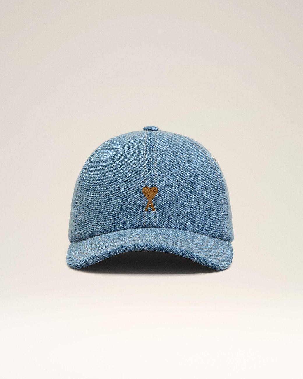 AMI Blue Denim Ami De Coeur Embroidery Cap