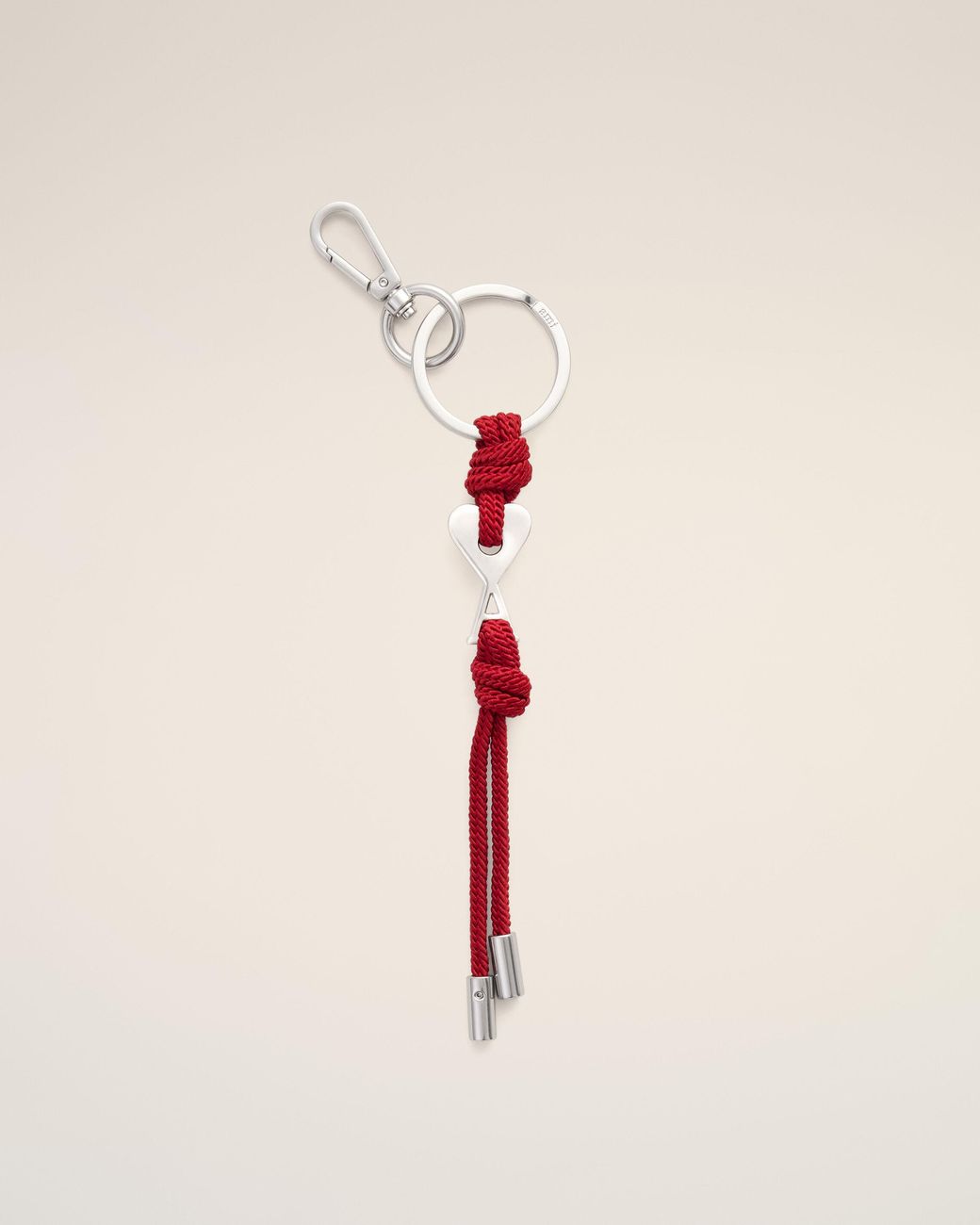 AMI Natural Metal Charm Keyring With Ami De Coeur