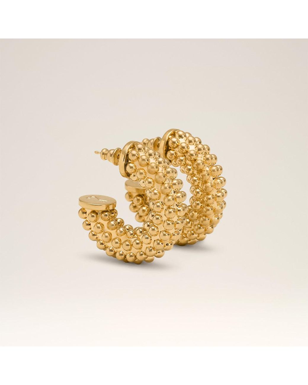 Orecchini Con Perline di AMI in Metallic