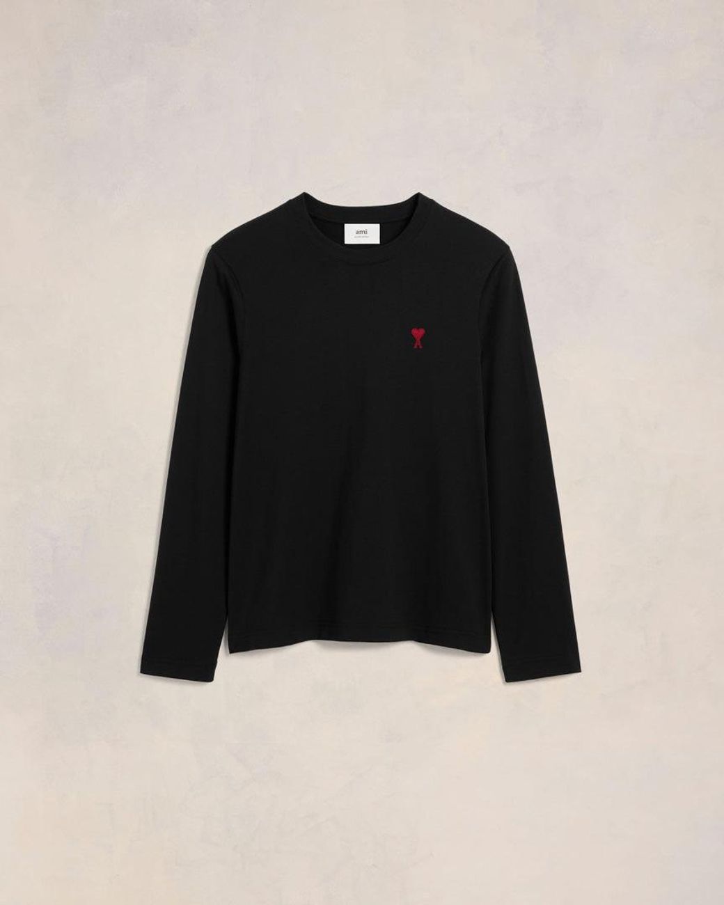 AMI Black Ami De Coeur Long-Sleeve T-Shirt
