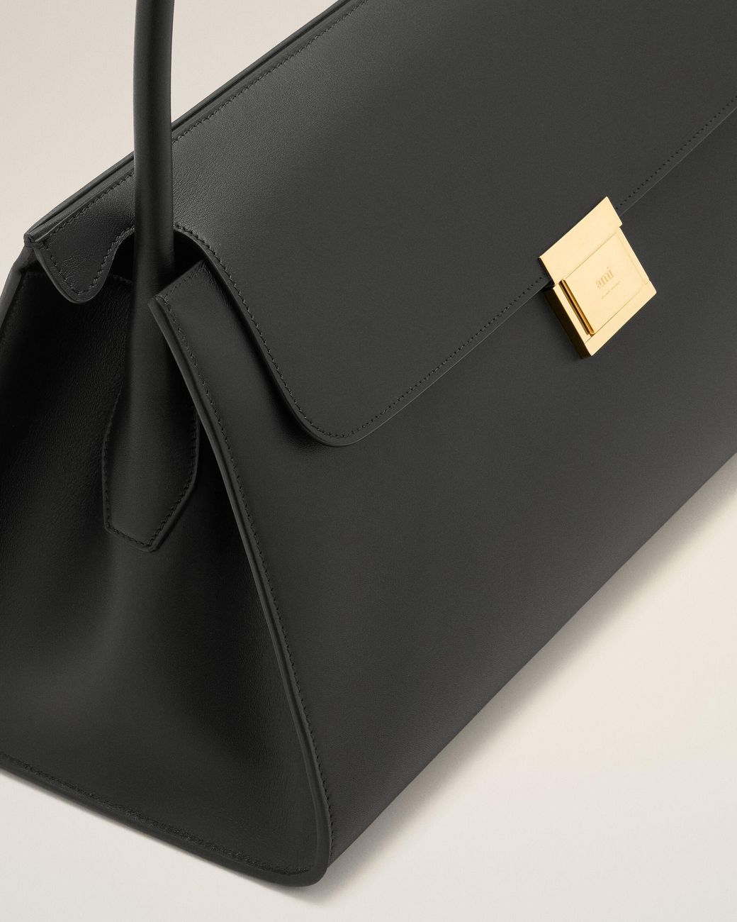 AMI Black Cow Leather Mimi Bag