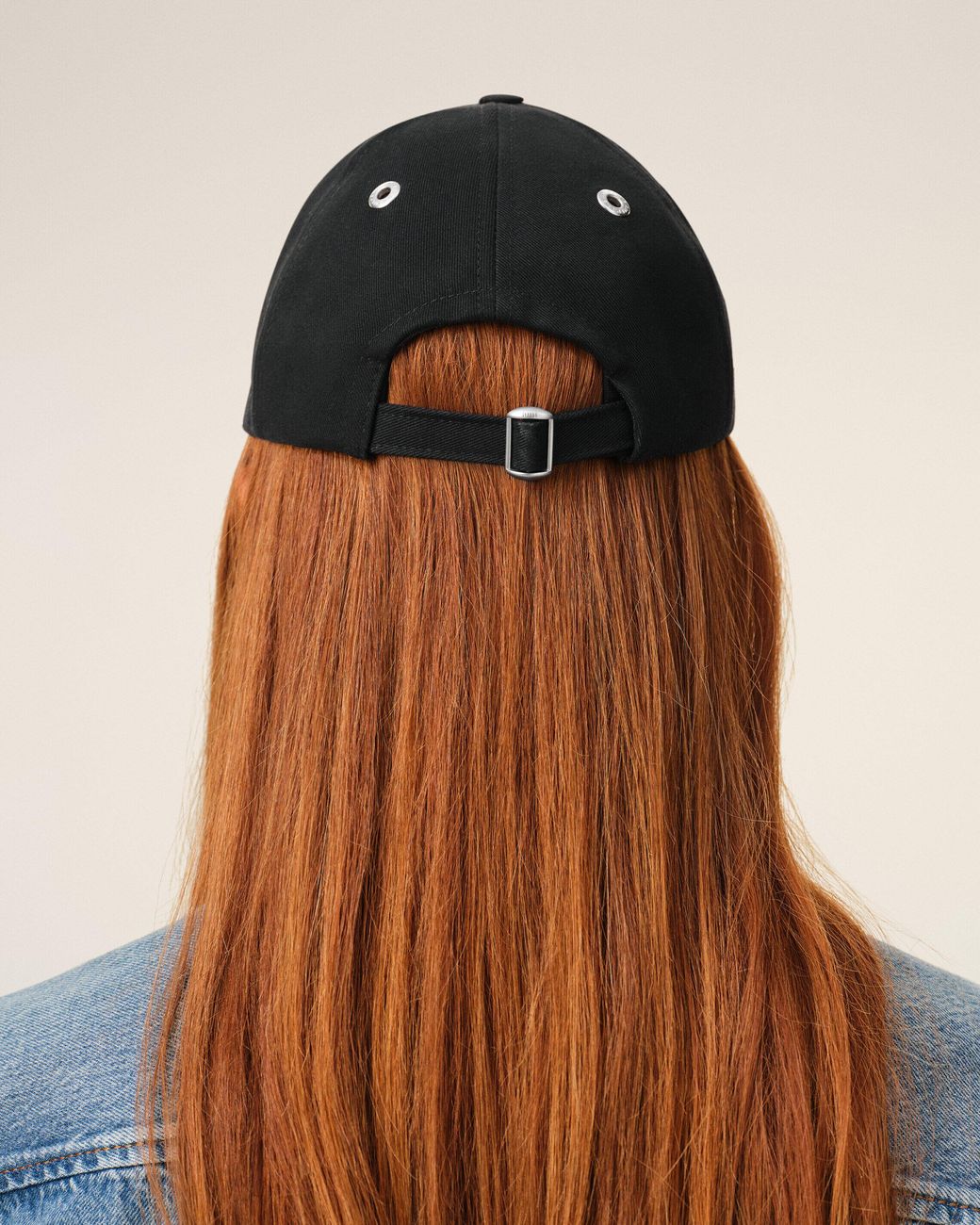 AMI Black Cotton Cap With Ami De Coeur