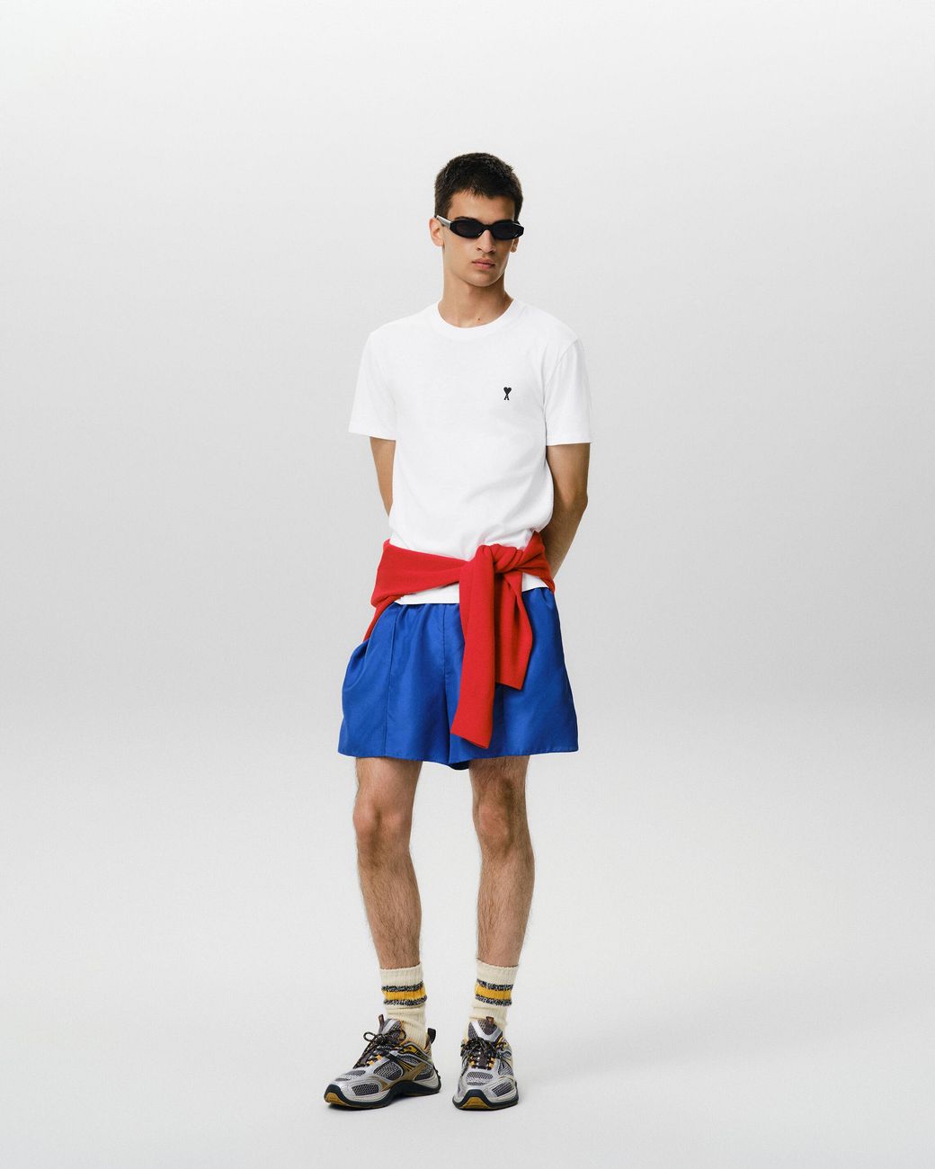AMI Natural Cotton T-Shirt With Ami De Coeur for men