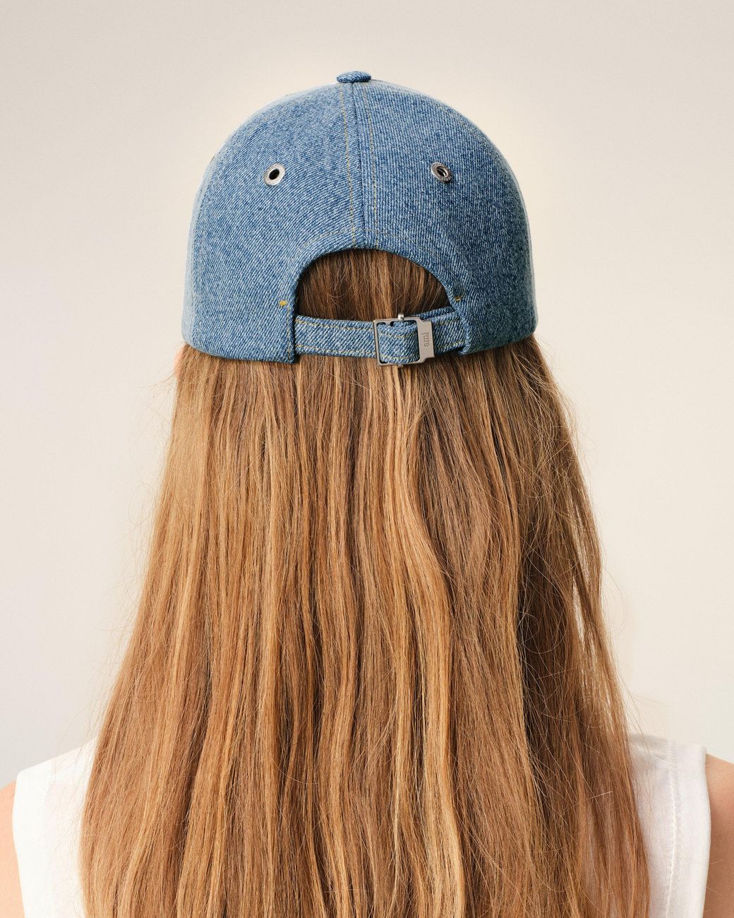 AMI Blue Denim Ami De Coeur Embroidery Cap
