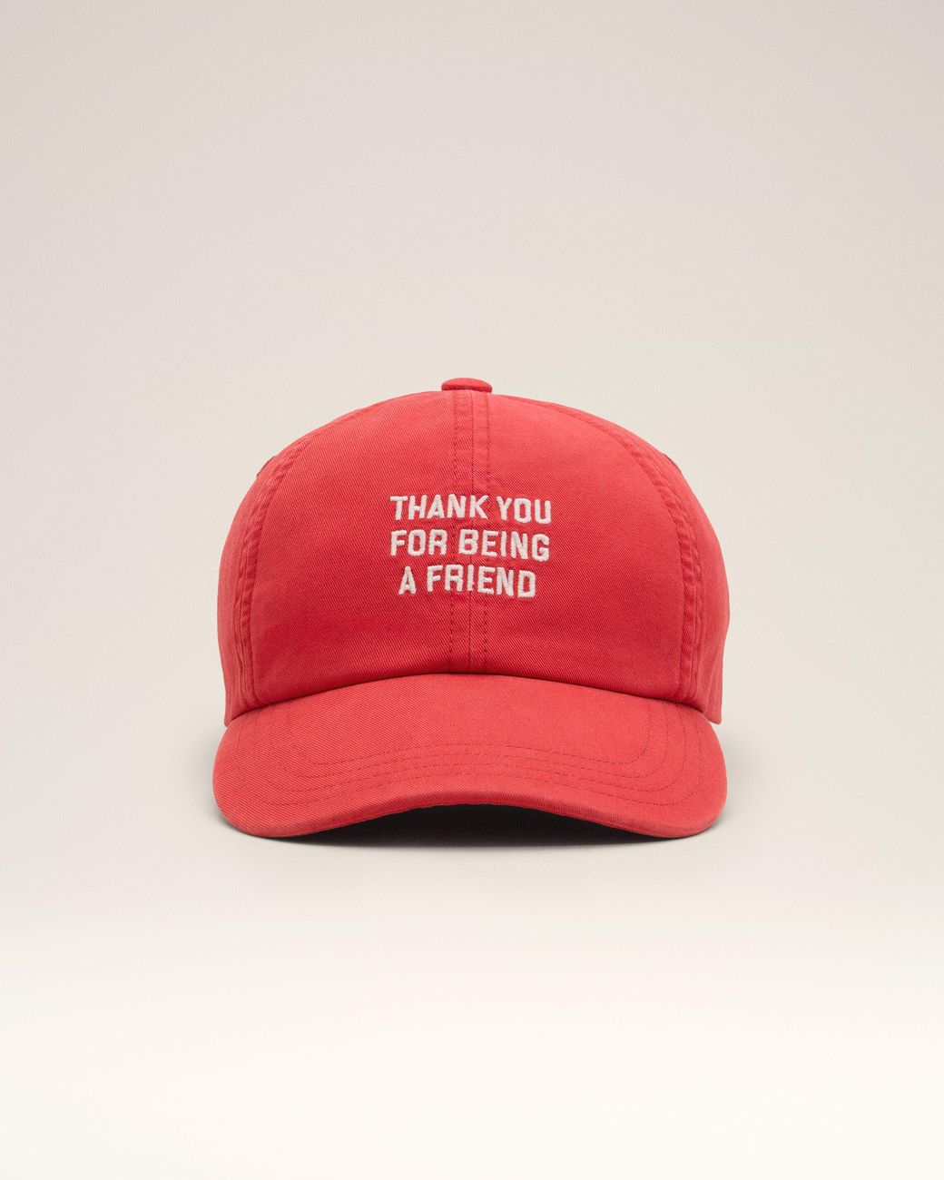 AMI Red Cotton "Thank You For Being A Friend" Cap