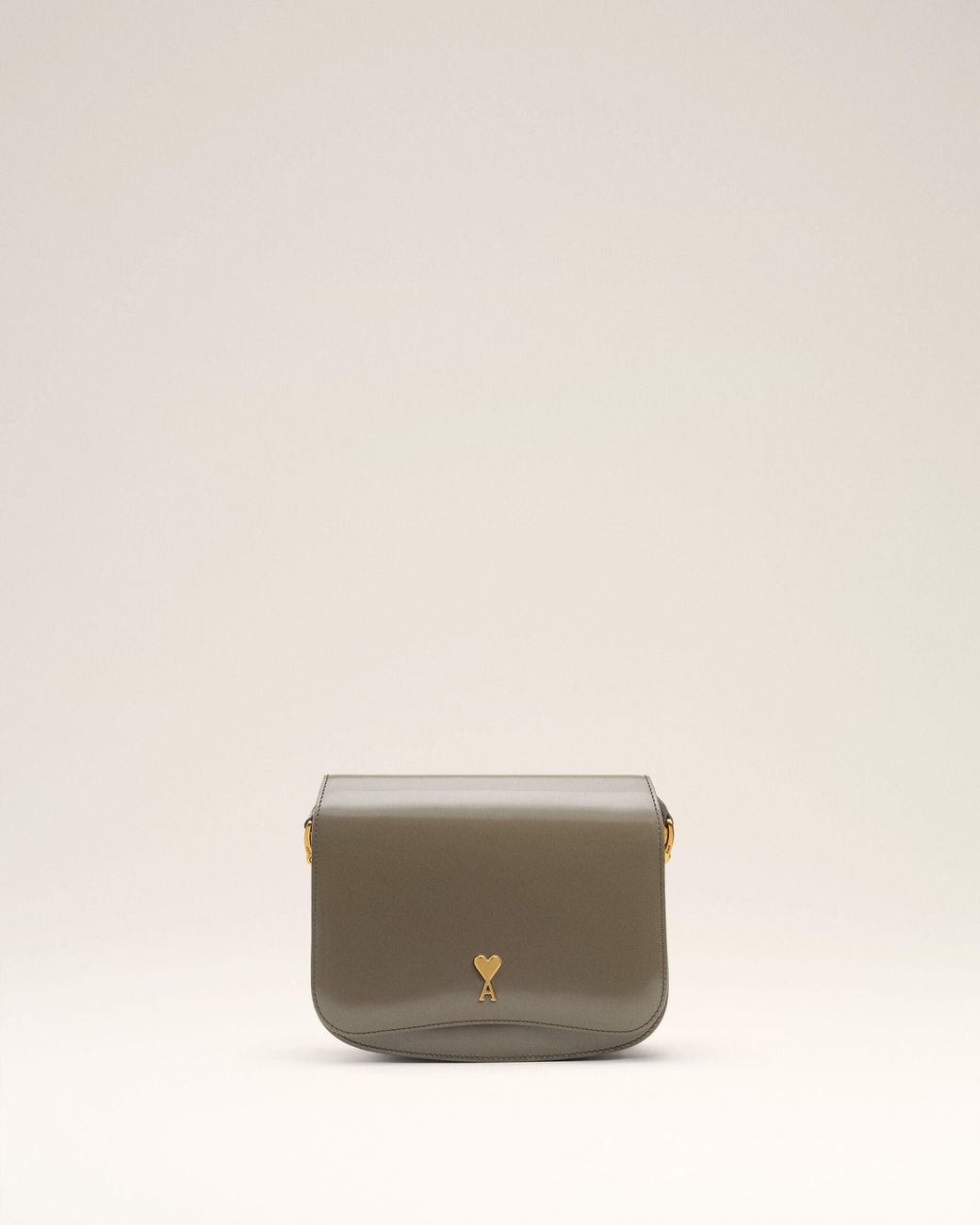 AMI Natural Glazed Leather Paris Paris Bag