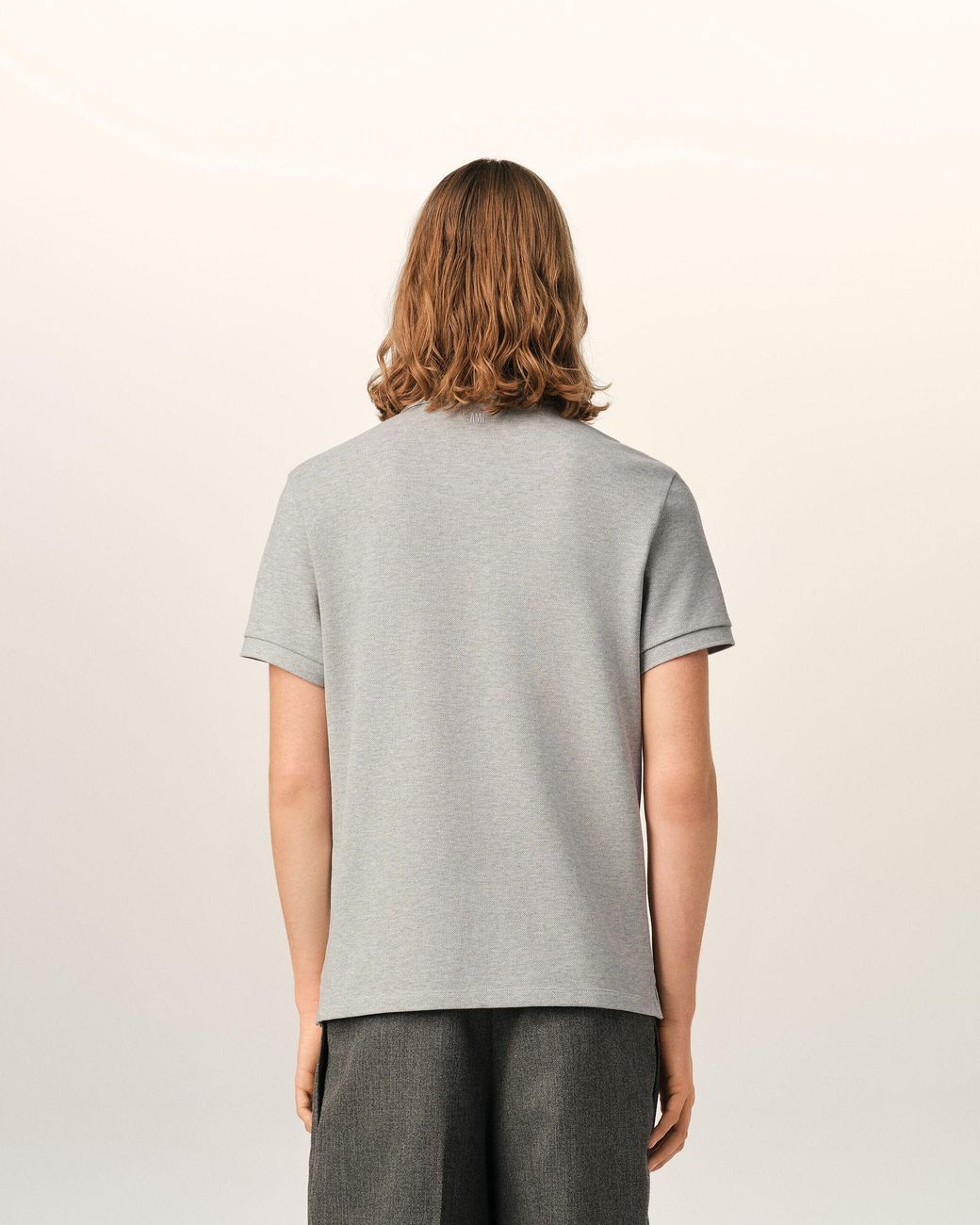 AMI Natural Cotton Polo With Ami De Coeur for men
