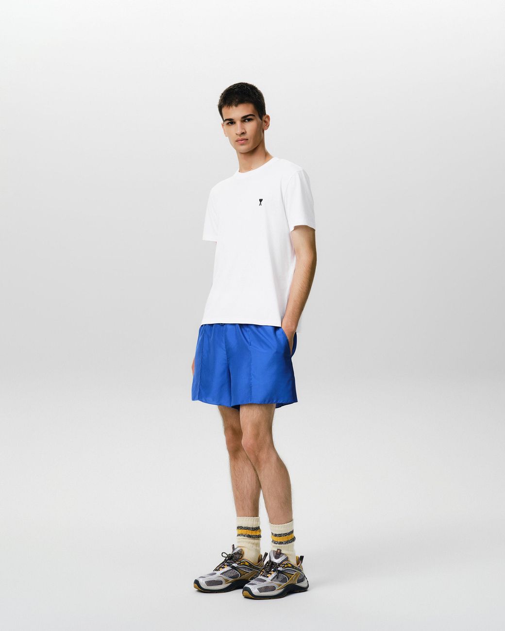 AMI Natural Cotton T-Shirt With Ami De Coeur for men