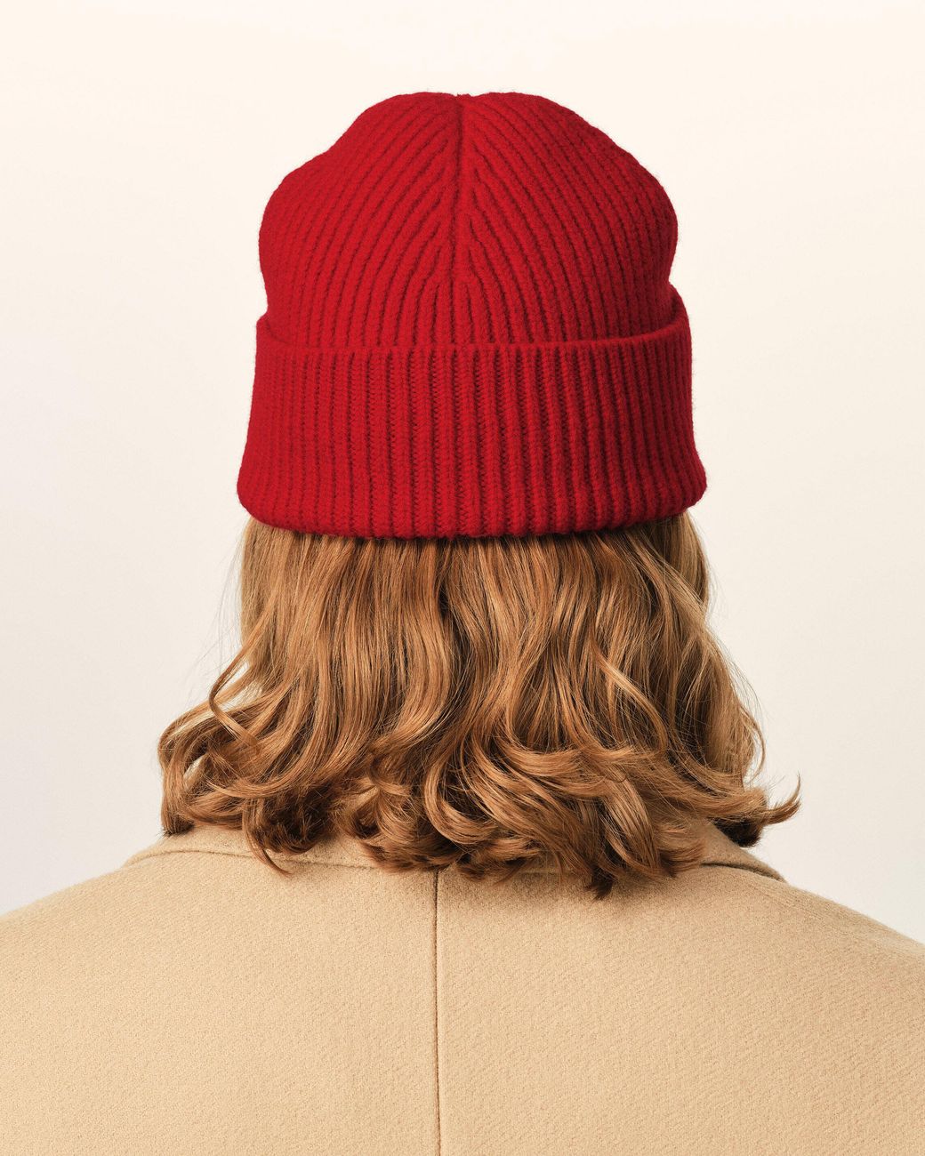 AMI Red Wool Beanie With Ami De Coeur