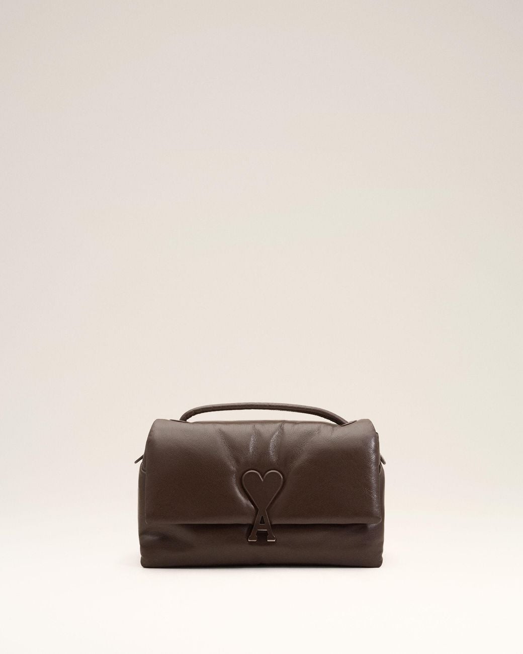 AMI Natural Cowhide Leather Voulez-Vous Bag