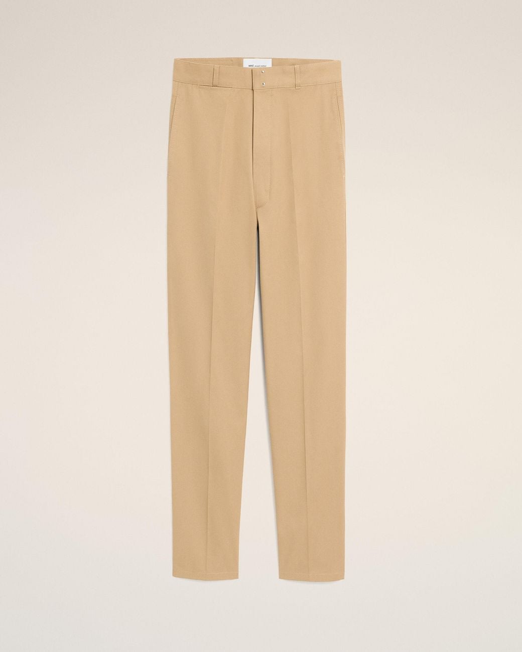 AMI Natural Parisian-Fit Cotton Trousers for men
