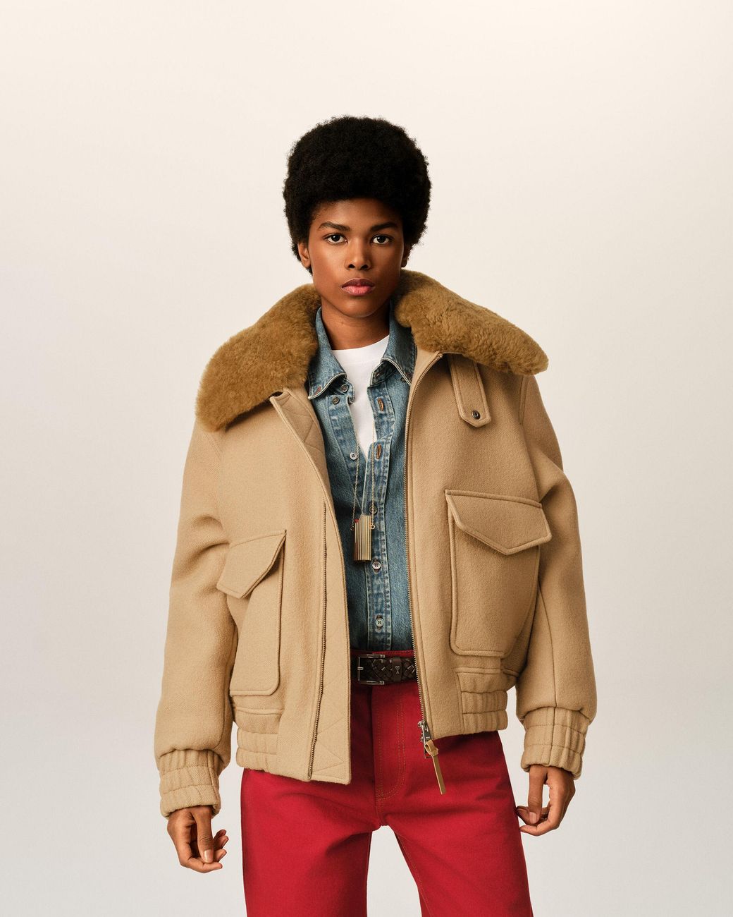 AMI Natural Wool Padded Jacket