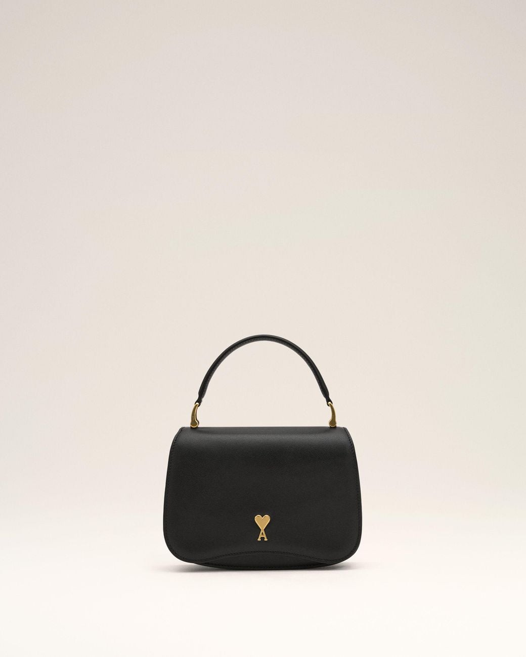 AMI Natural Cowhide Leather Paris Paris Top Handle Bag