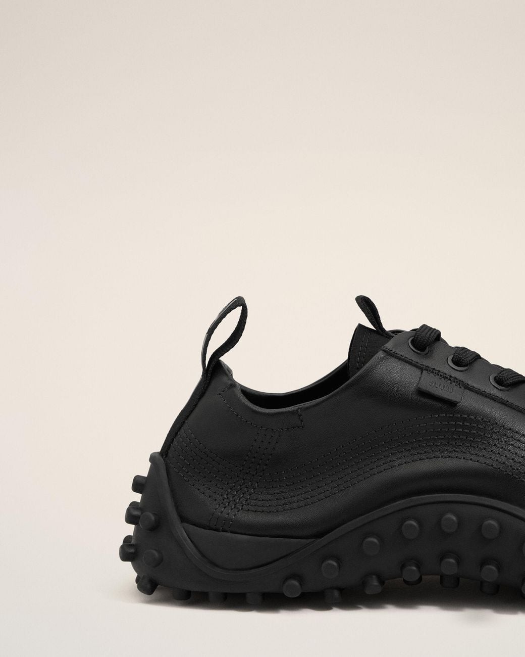 AMI Black Cow Leather Mirage Sneakers