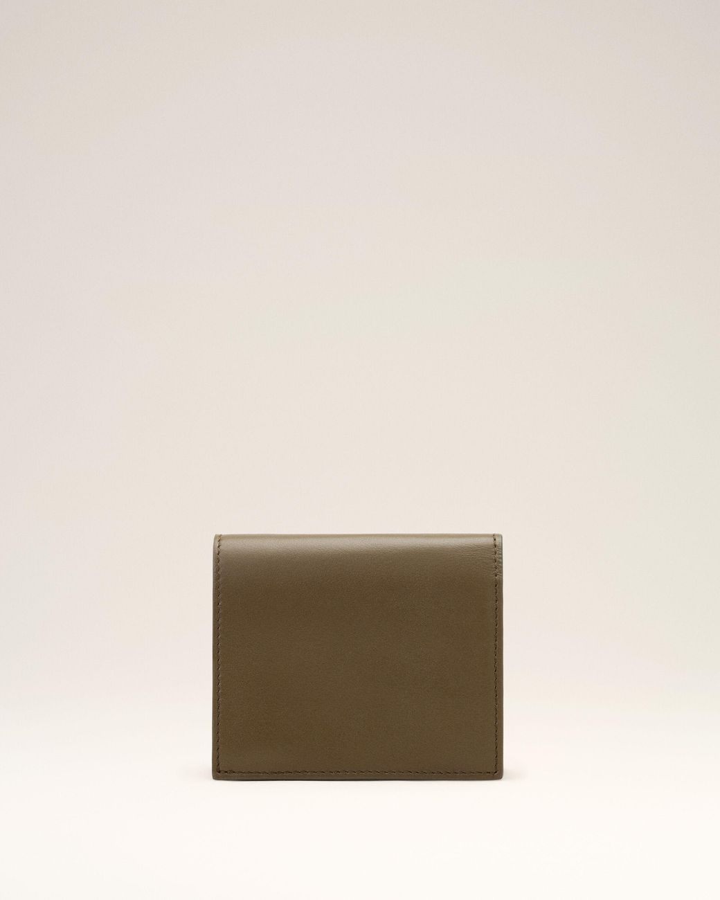 AMI Natural Cowhide Leather Bifold Wallet With Ami De Coeur