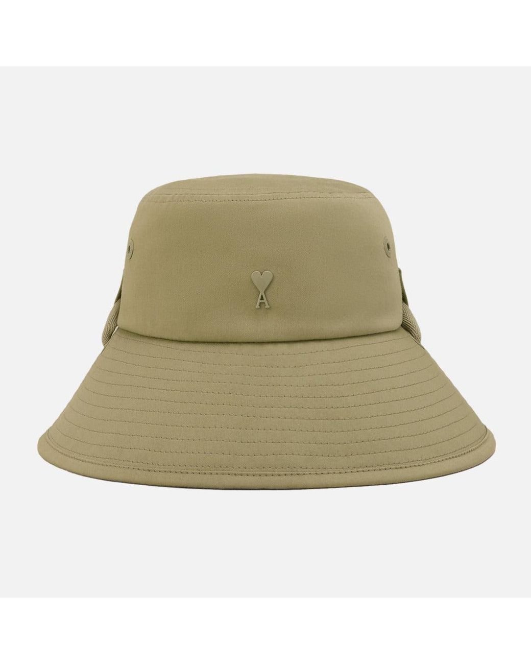 Ami Paris Ami De Coeur Bucket Hat With String in Natural | Lyst