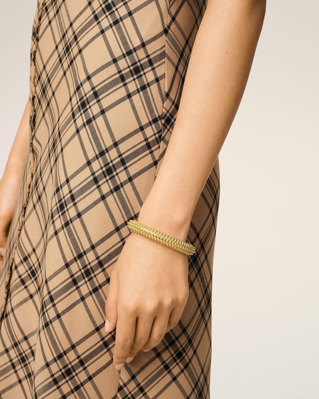 AMI Metallic Brass Pearl Bracelet