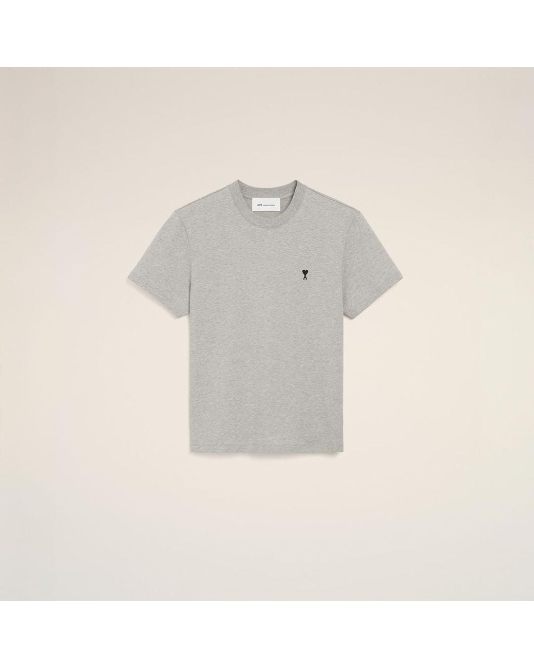 AMI Natural Cotton T-Shirt With Ami De Coeur for men