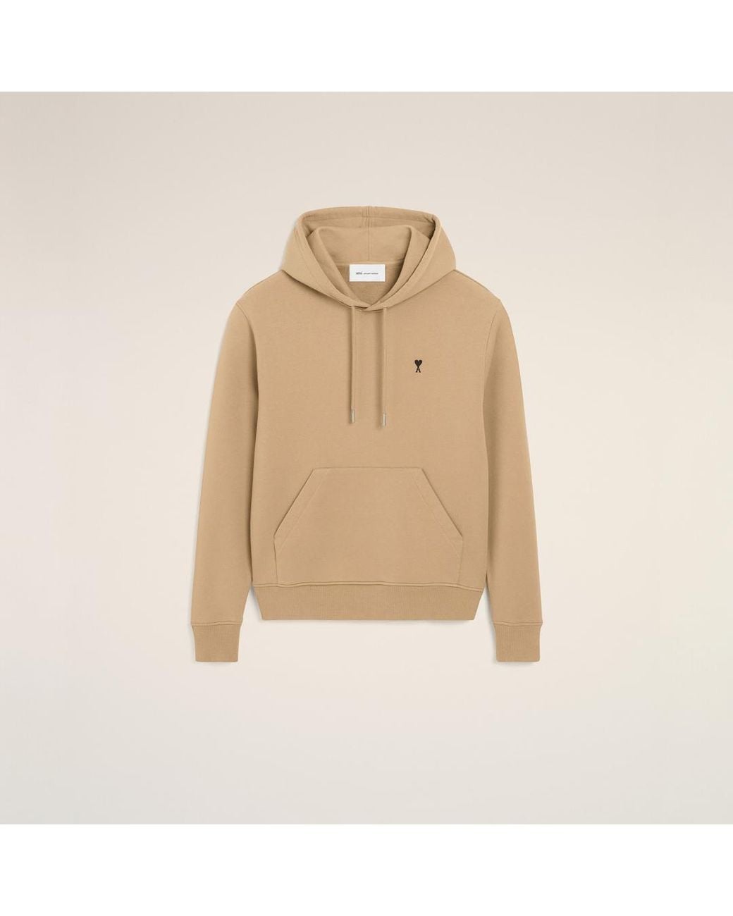 AMI Natural Cotton Hoodie With Ami De Coeur for men