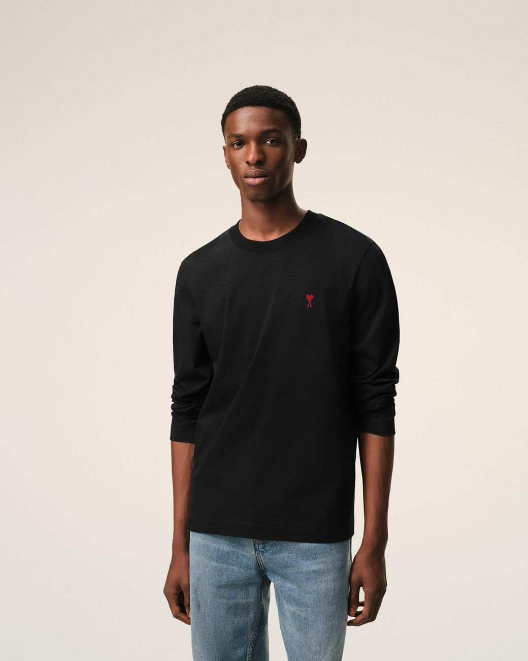 AMI Black Ami De Coeur Long-Sleeve T-Shirt