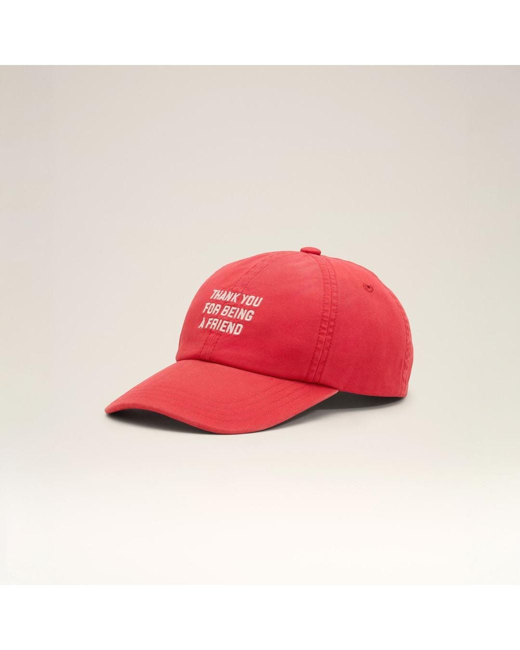 AMI Red Cotton "Thank You For Being A Friend" Cap