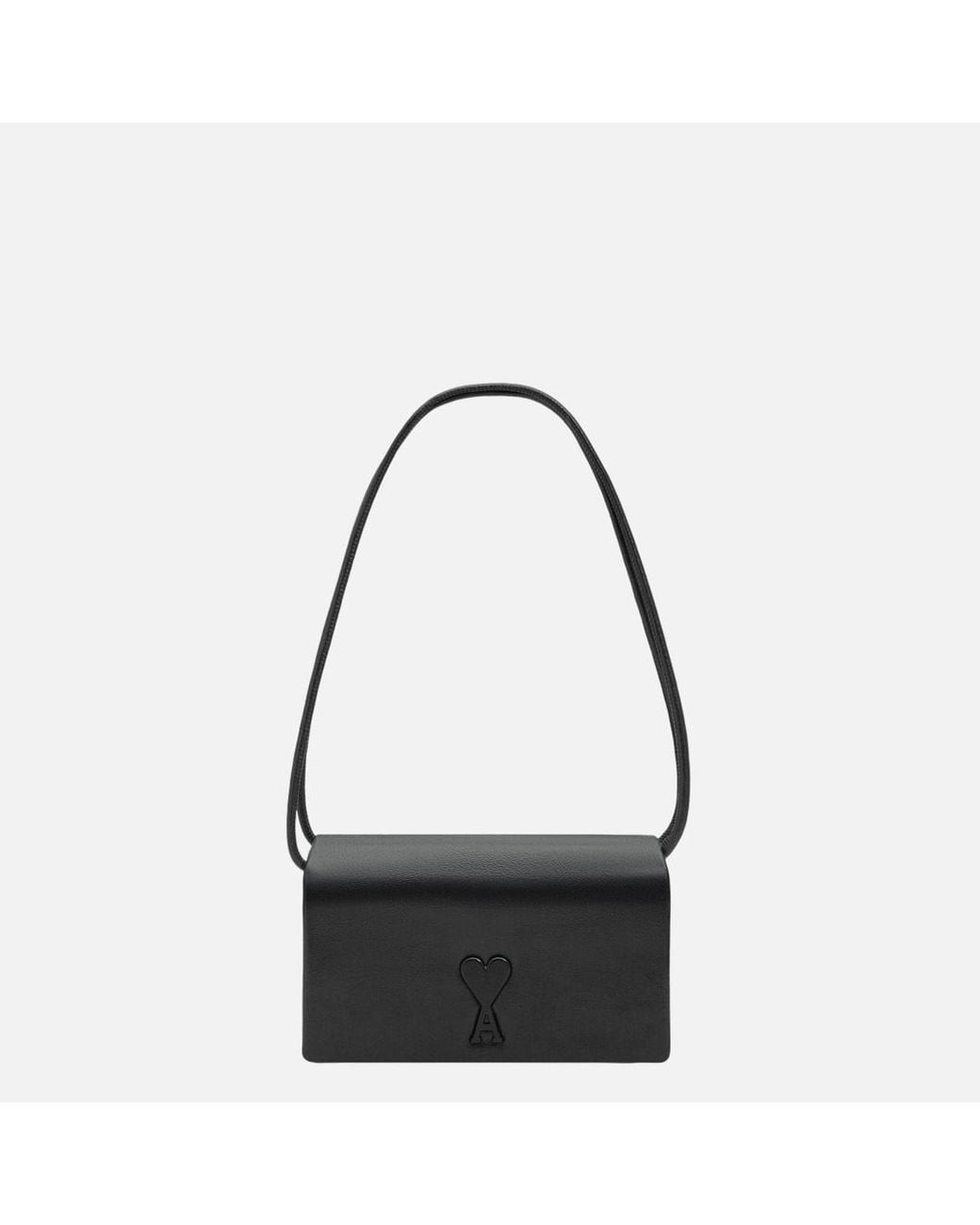 AMI Natural Cowhide Leather Voulez-Vous Wallet On Strap