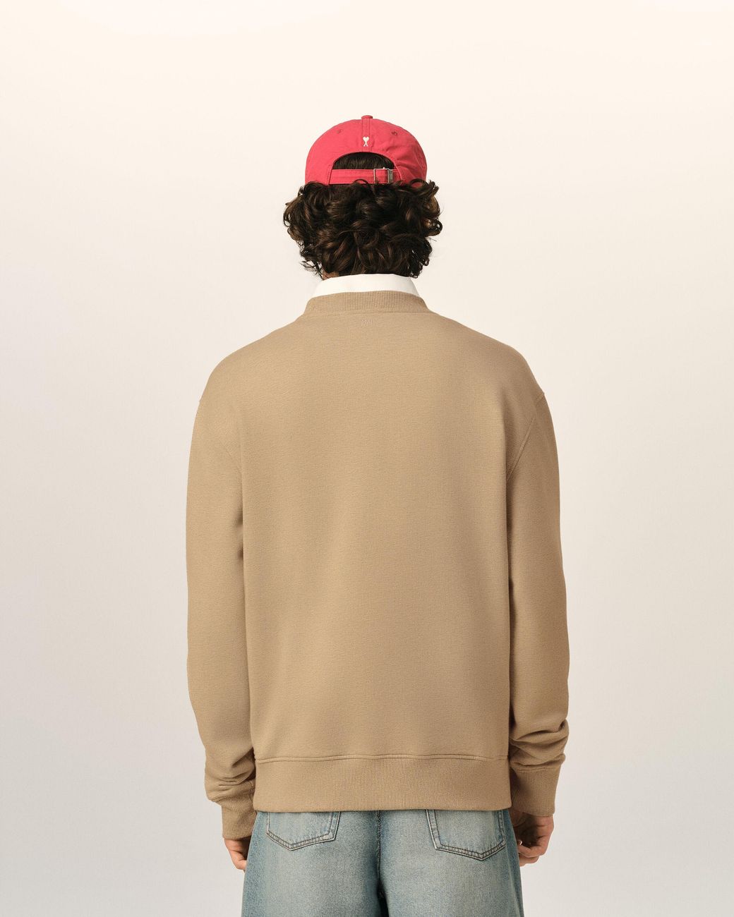 AMI Natural Cotton Sweatshirt With Ami De Coeur for men