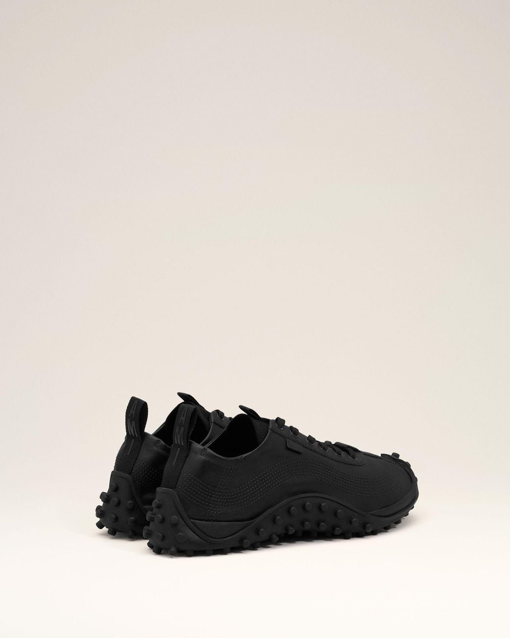 AMI Black Cow Leather Mirage Sneakers