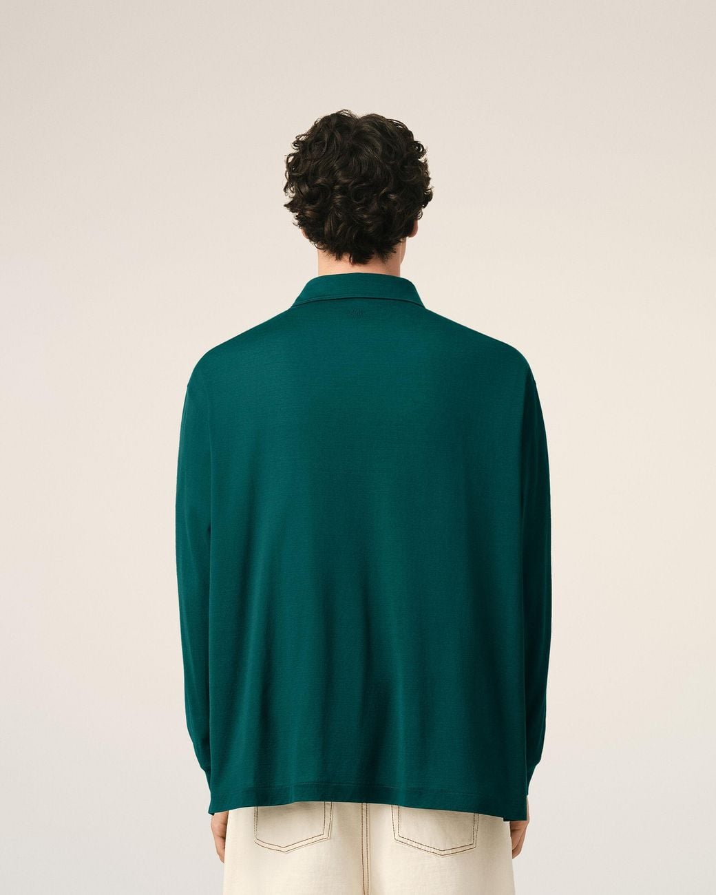 AMI Green Cotton Ami De Coeur Polo for men