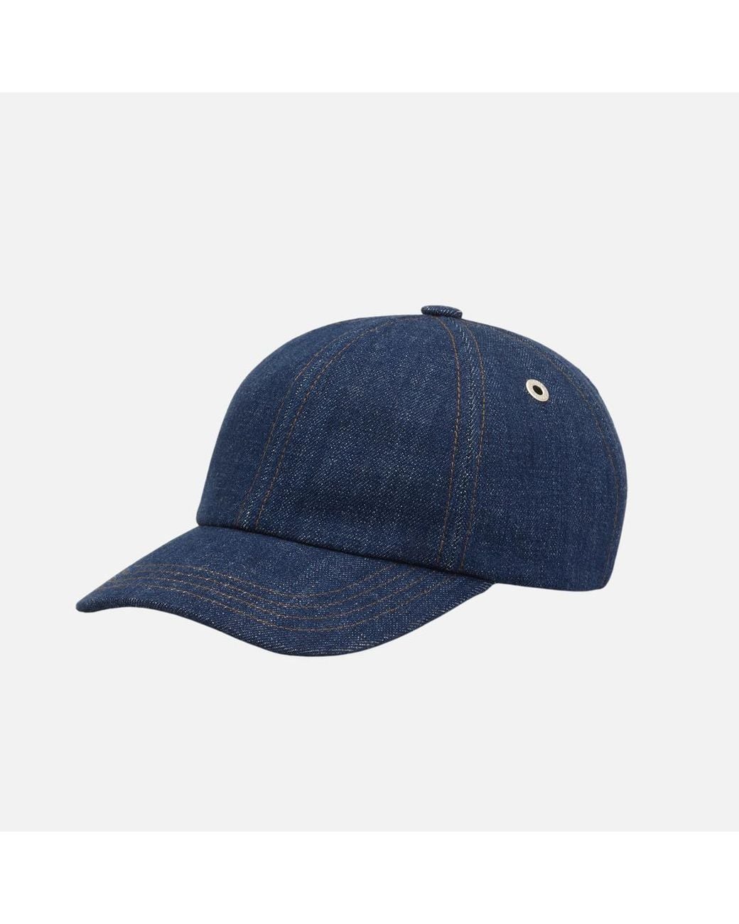 AMI Blue Denim Side Patch Cap
