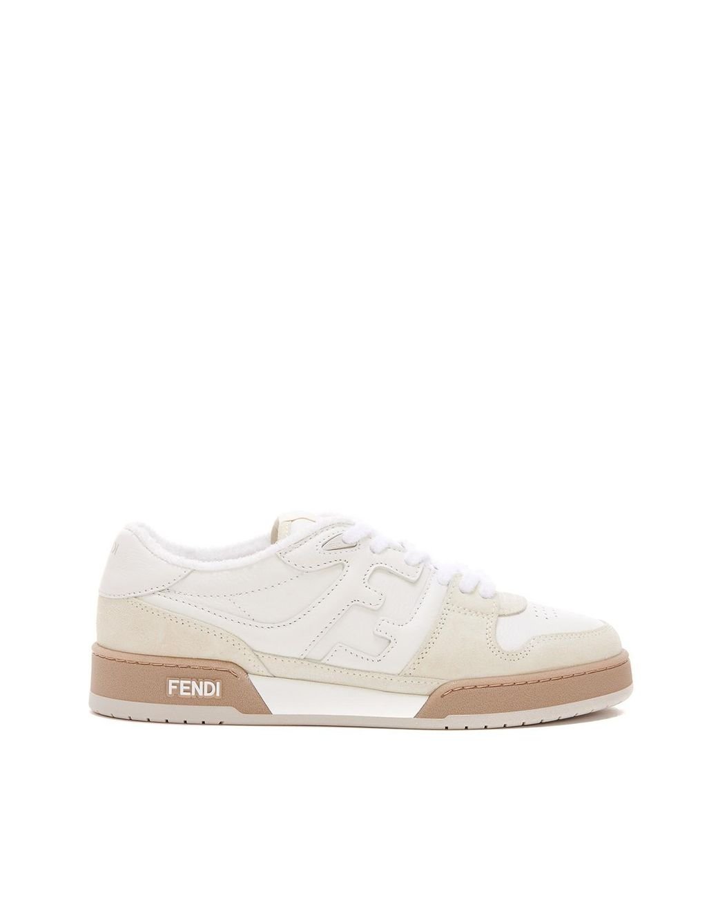 Fendi white top leather sneakers