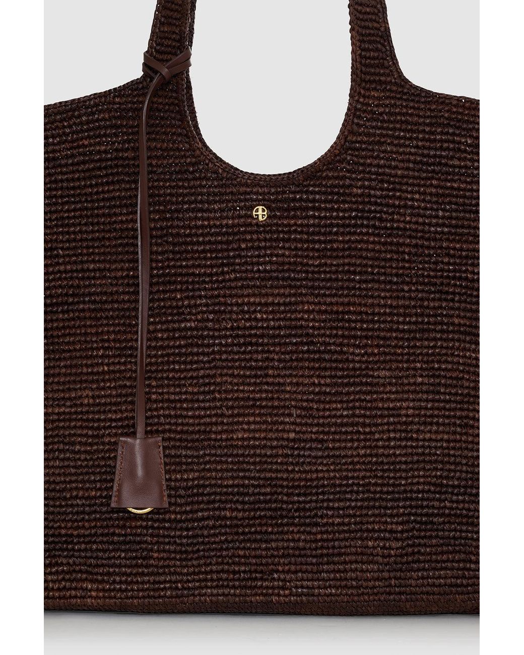 Anine Bing Brown Lili Tote Raffia