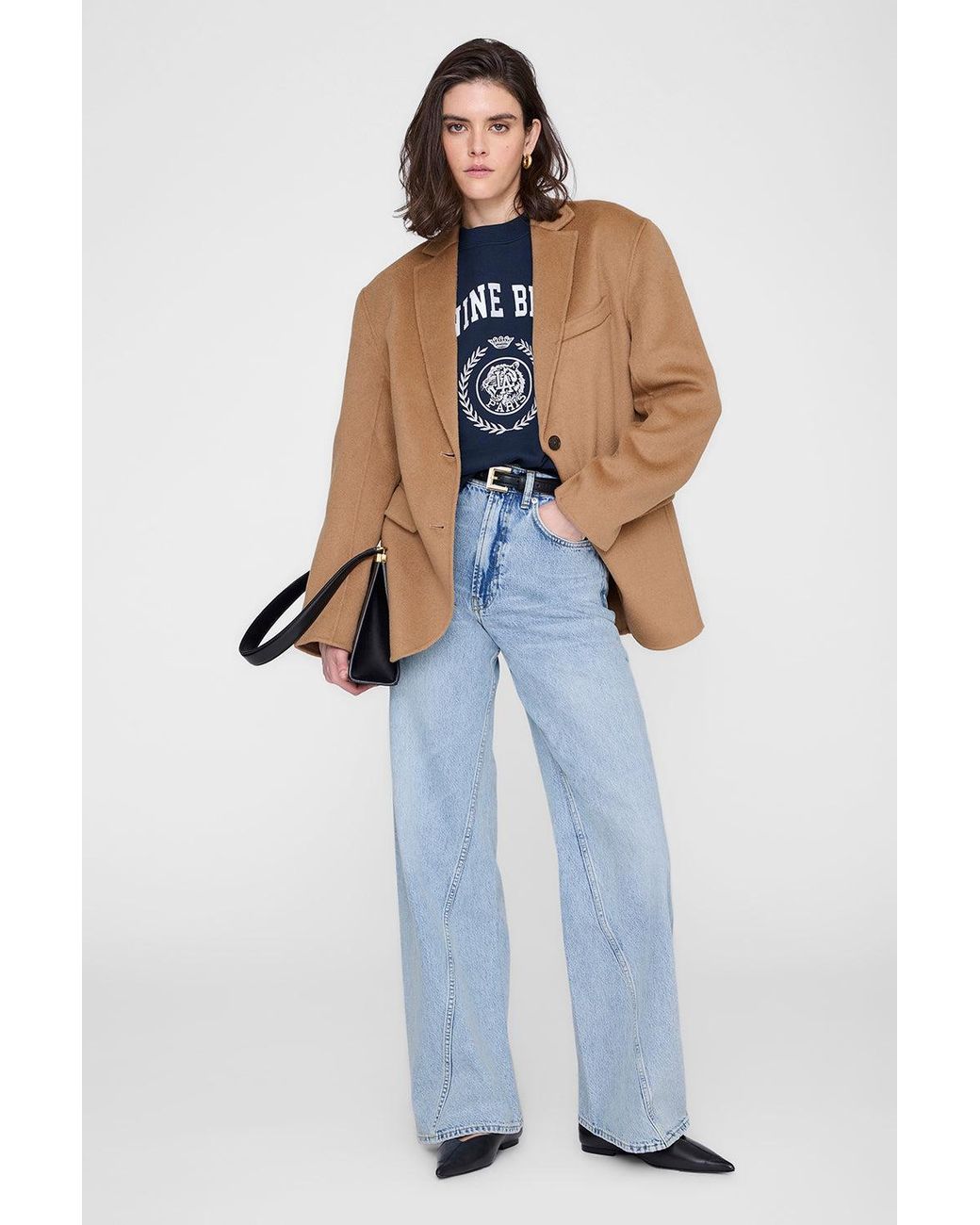 Anine Bing Blue Miles Sweatshirt Collegiate