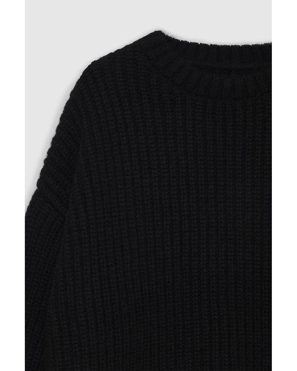 Anine Bing Black Sydney Crew Sweater