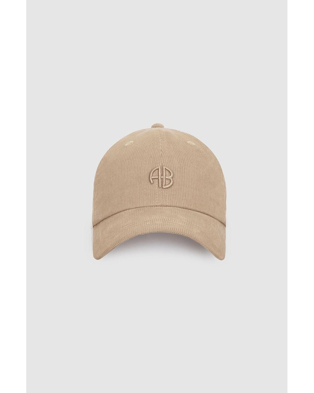 Anine Bing Natural Jeremy Baseball Cap Ab Corduroy