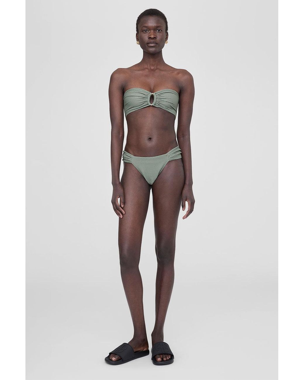 Anine Bing Green Naya Bikini Bottom