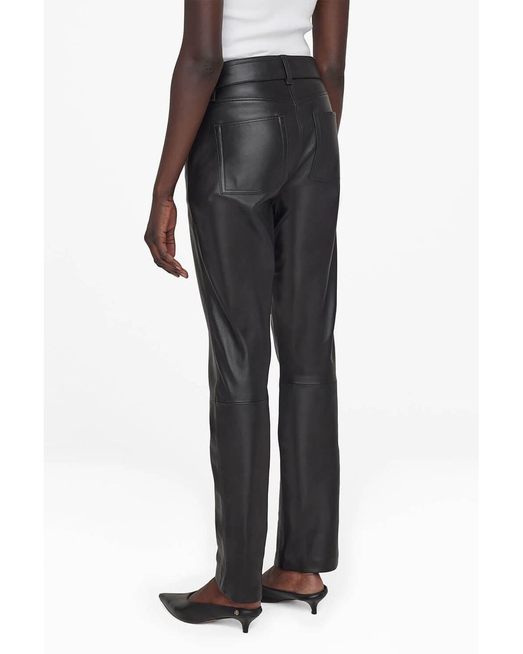 Anine Bing White Connor Pant